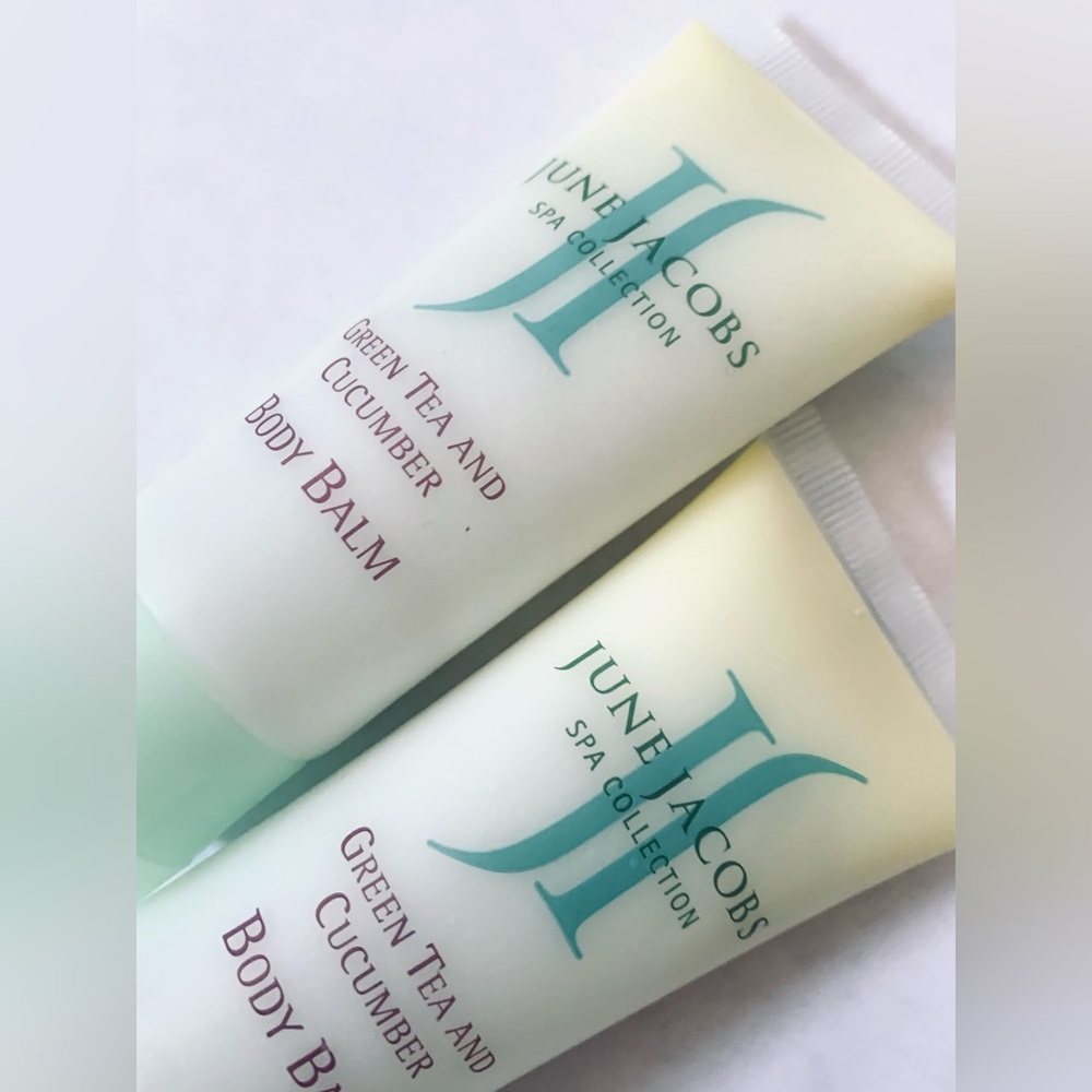 2 - June Jacobs Spa Collection green tea cucumber body balm lotion 1.25oz each